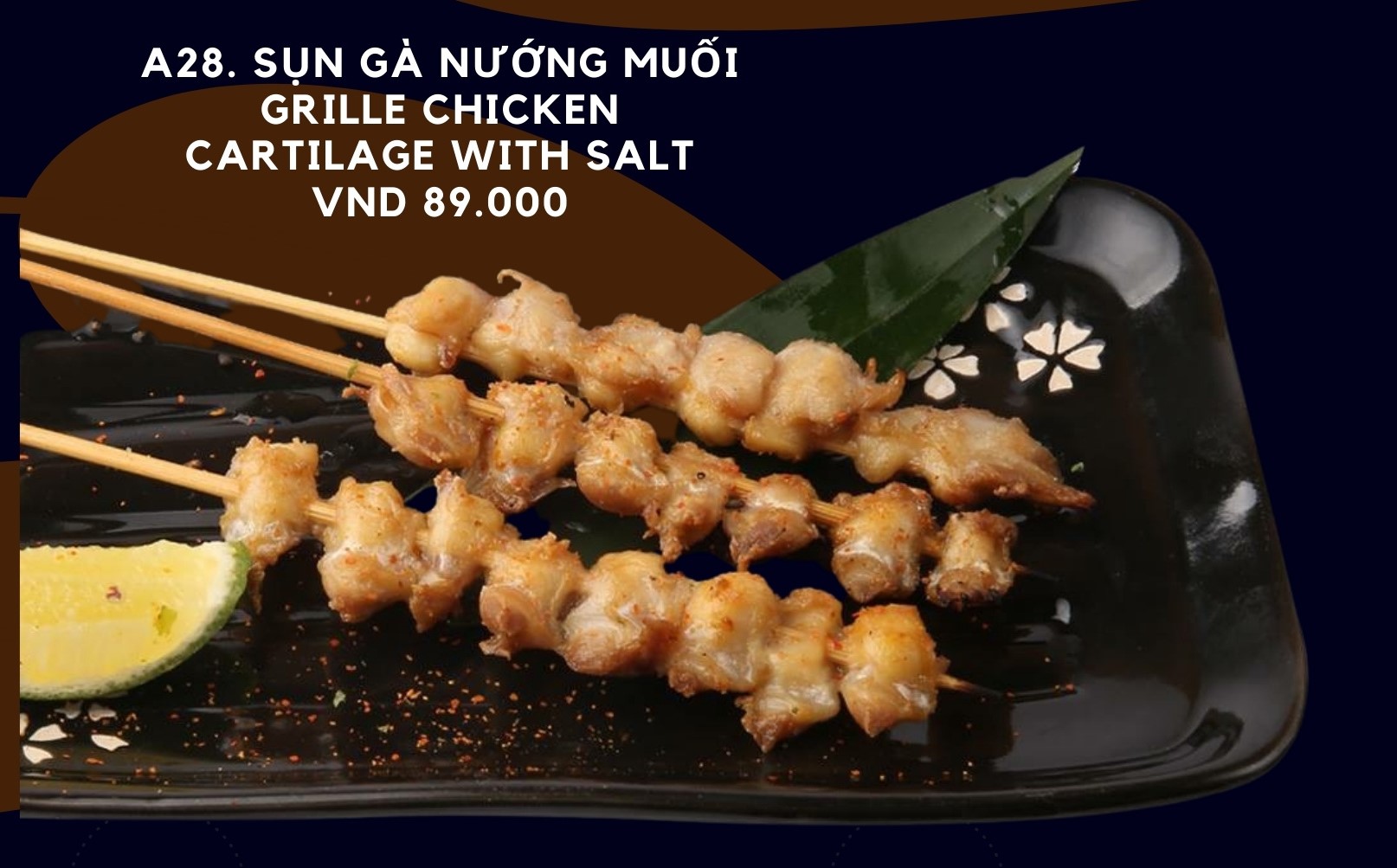 A28. Sụn Gà Nướng muối Grille chicken cartilage with salt